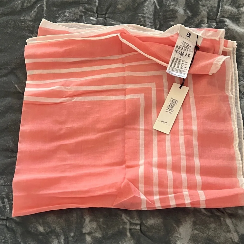 Banana Republic summer stripe cotton bandana  size 25” square NWT